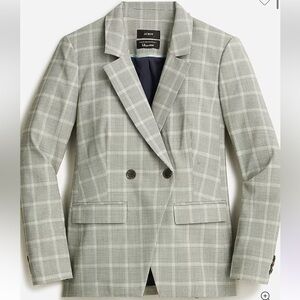 J. Crew Devon Blazer in Plaid Italian Stretch Wool Blend 12